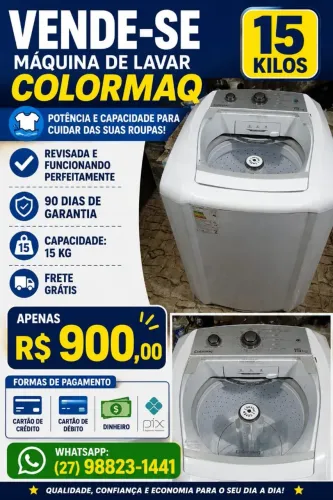 Vendo máquina de lavar Colormaq 15 k
