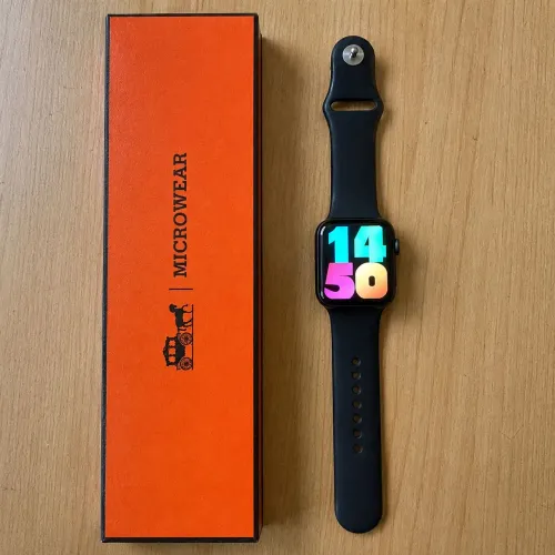 Smartwatch Watch 9Mini Bluetooth, notificações e chamadas, carregador por indução.