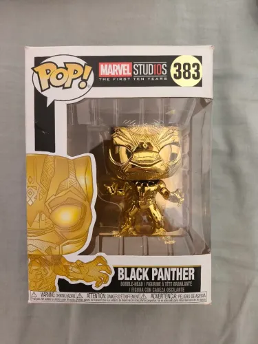 Funko Pop Marvel Studios 383 Black Panter Gold Lacrado