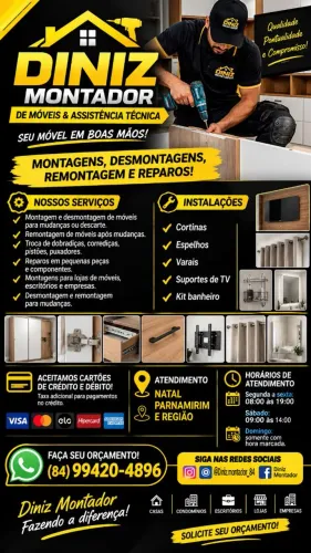 MONTAGENS DE MÓVEIS E ASSISTÊNCIA TÉCNICA