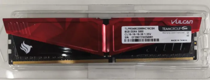 Memória RAM 8GB DDR4 3000MHz T-Force Vulcan