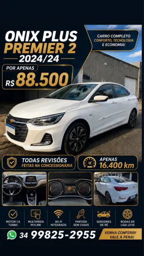 Chevrolet Onix Sedan Plus Premier 1.0 12V TB Flex Aut. 4P 2024