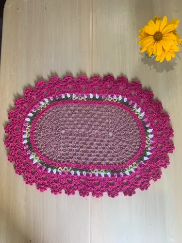 Tapete de flor - decoração em crochê