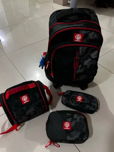 Kit Mochila estojo lancheira Enaldinho