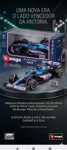 Miniatura fórmula 1 Alpine .