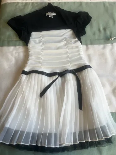 Vestido infantil preto e branco 5 anos