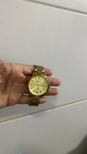 Relógio seculus banhado 18k