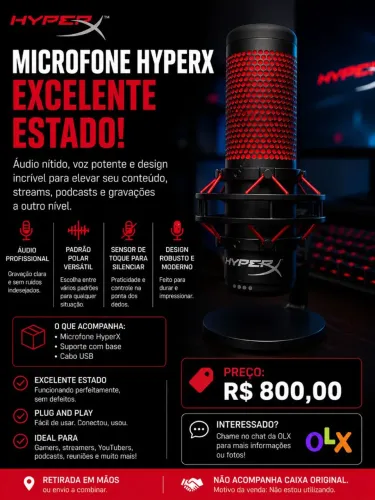 Microfone hyperX