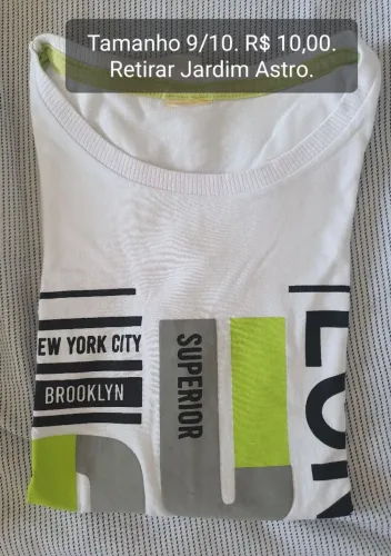 Camiseta Manga longa Tamanho 09/10