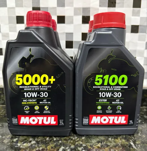 Óleo Motul Semissintéticos 5000+ e 5100 10W-30
