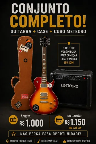 Conjunto guitarra e cubo 