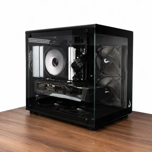 PC Gamer All Black - Ryzen 5 5500, RX 7600, 16gb RAM, 475gb SSD Nvme M.2