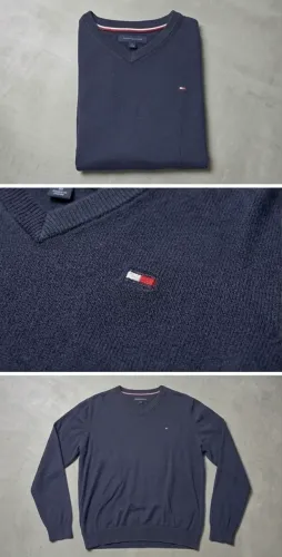 Suéter Tommy Hilfiger Masculino Gola V Original - Tamanho M