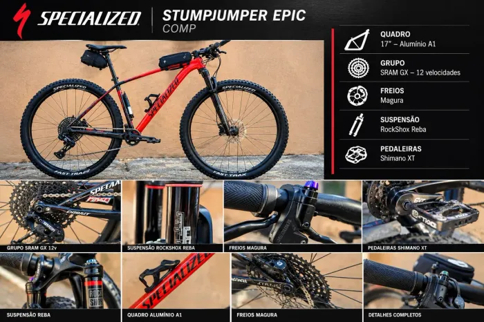 MTB Specialized stumpjumper epic comp aro 29 quadro 17