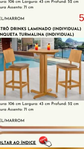 Cadeira bistrô turmalina
