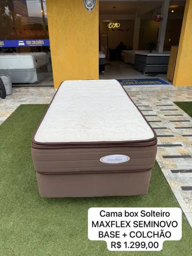 Cama de Solteiro MAXFLEX COM COLCHÃO SEMINOVO - Entrego!