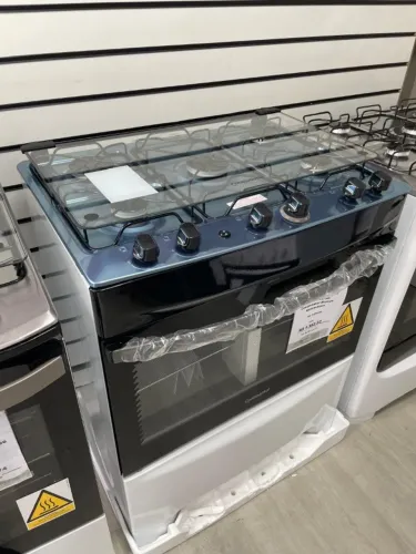 Fogão Continental 5 Bocas mesa Inox, e Acendimento Automático - Branco