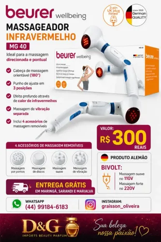 Massageador Alemão Beurer com infravermelho para as Dores mais Intensas.