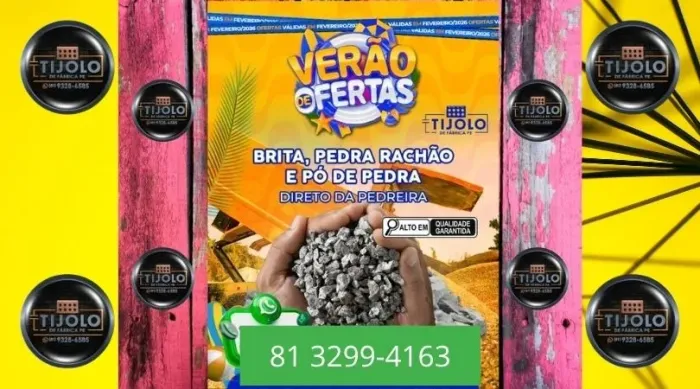brita para concreto e fundação 