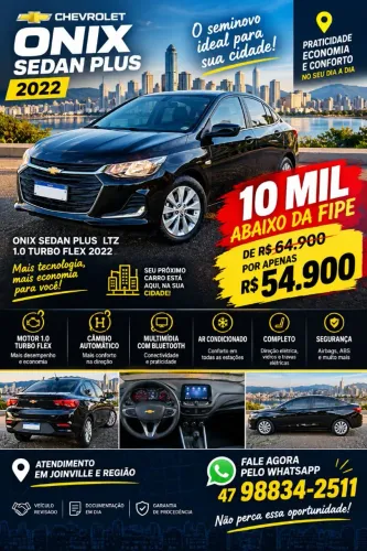 Chevrolet Onix Plus LT 1.0 12V Flex Mec. 4P 2022