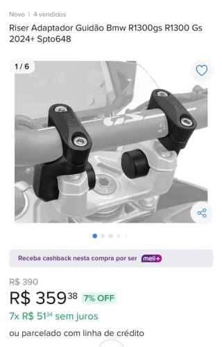 Riser guidão GS 1200/1250/1300