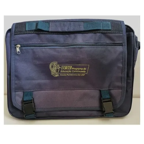 Bolsa/Pasta de nylon com várias divisórias, extensor e com alça de mão e tiracolo