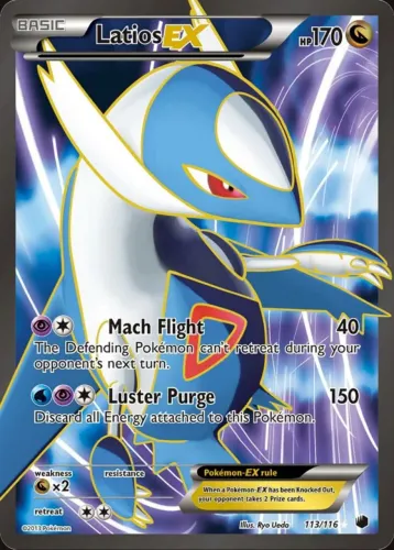Carta pokémon Latios-EX 113/116