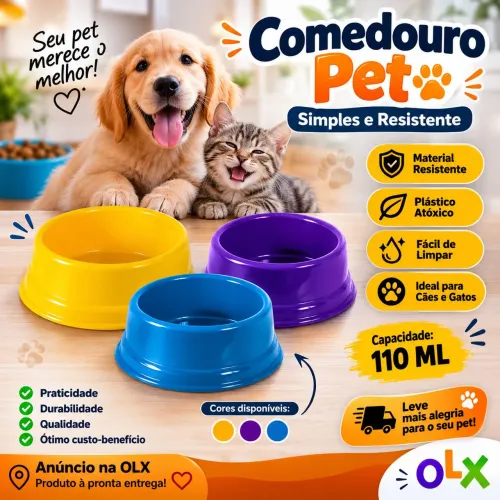 Comedouro Pet 110ML - Qualidade Economia para seu Pet!