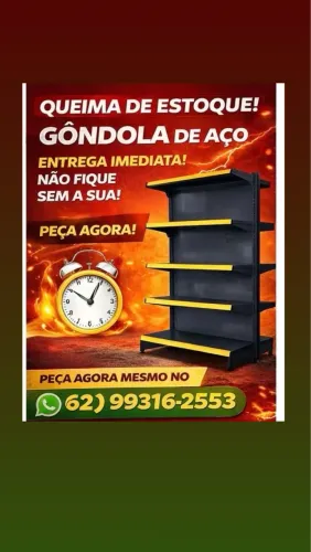 Oferta ! Prateleira estante de GÔNDOLA DE AÇO