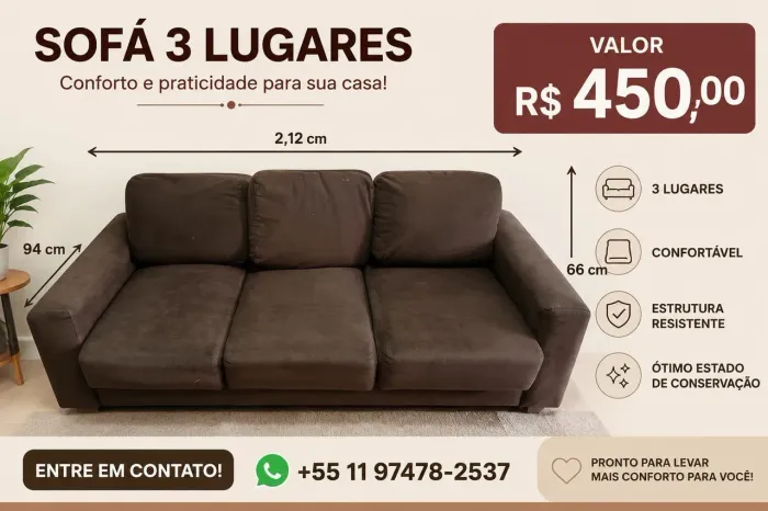 Vendo ,um sofá de ótima qualidade, confortável restrart todo em madeira
