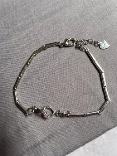 Pulseira banhada a prata 925 feminina 