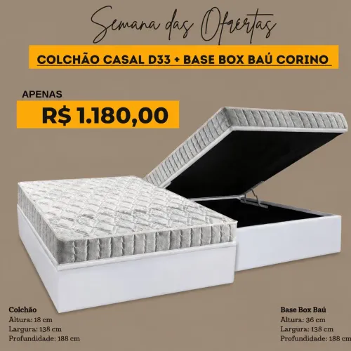 Base baú com colchão D33