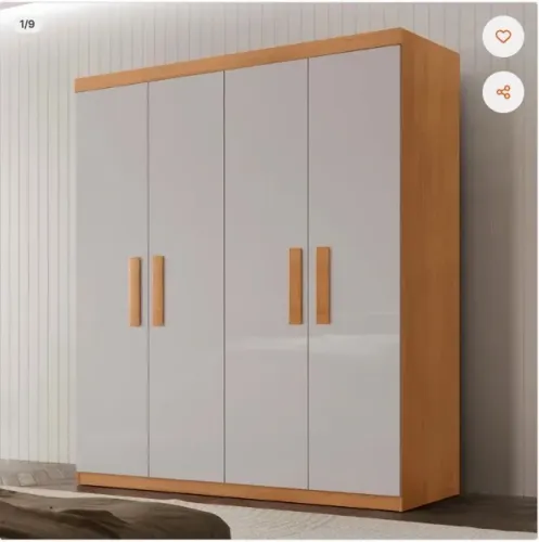 Guarda Roupa Solteiro 4 Portas 2 Gavetas Petra - (DESMONTADO)