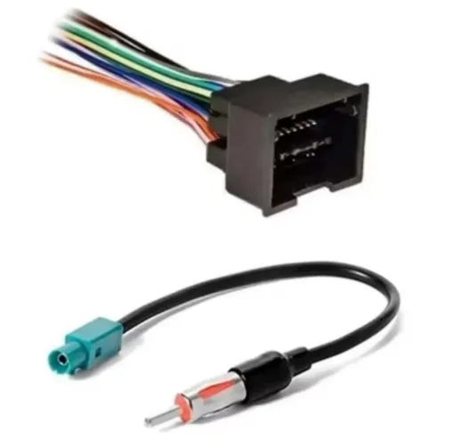 Chicote de Ligação Som + Adaptador Antena Onix Cobalt Cruze Spin Sonic Prisma