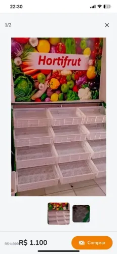 Fruteira expositor de frutas e legumes