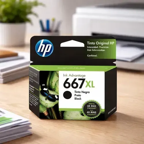 Cartucho Tinta Original Hp 667xl 2776 2376 3ym81al Preto