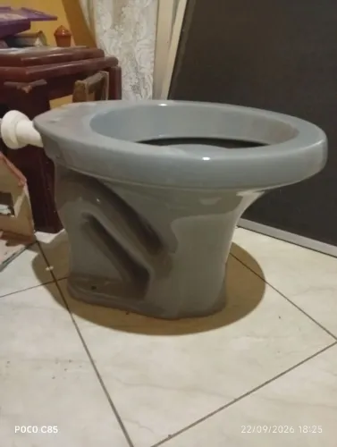 Vaso Sanitário mais pia com coluna (cinza)