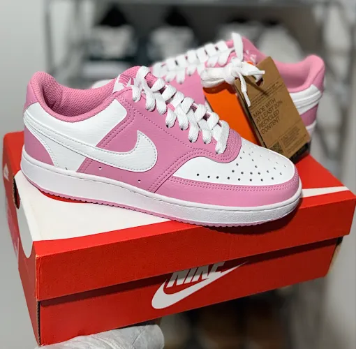 Novo Tênis Nike Court Vision White Pink Original