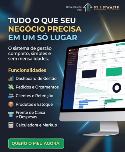 Sistema de Vendas e Gestão p/ Negócios - Estoque, Lucro e Pedidos em 1 Clique! Facil Uso.