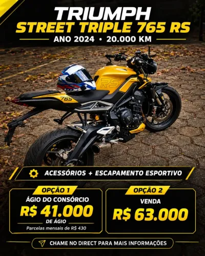 TRIUMPH STREET TRIPLE 765 RS 2024 ? AMARELA