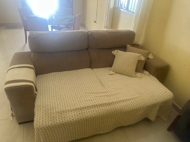 Sofá retrátil, reclinável, 3 lugares, 2,30m