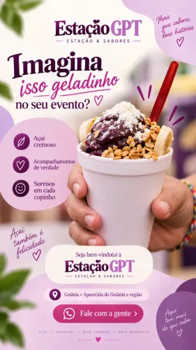 Barraquinha de Açaí para Aniversários e Eventos - *