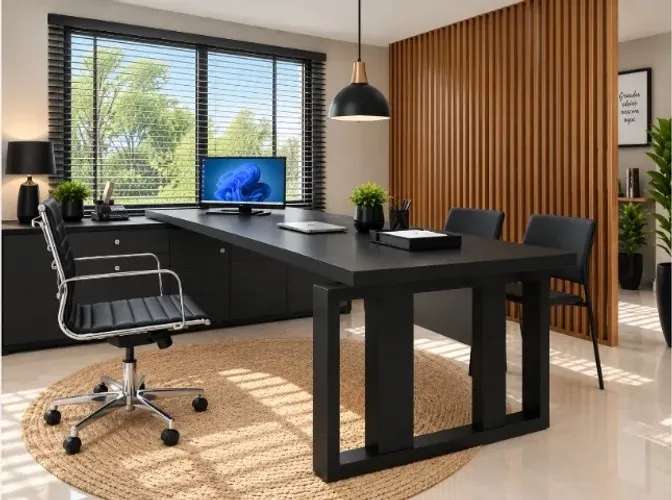 Mesa Thick Delluxe Wood. Chief Executive Officer. Alto Padrão. L220cm x P220cm