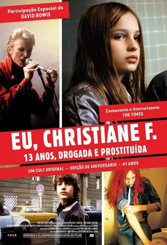 Cartaz de cinema original relançamento Christiane F