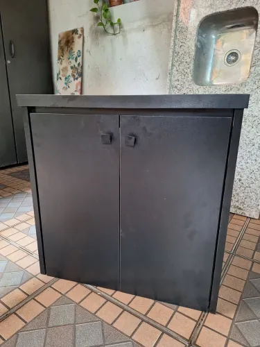 Gabinete para Banheiro - Preto - 60 x 40 x 60