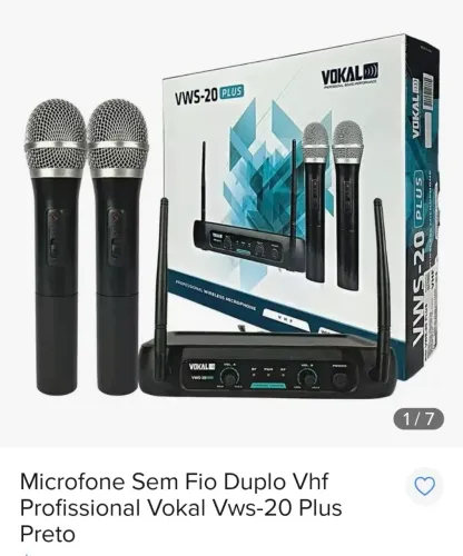 Microfone Profissional Wireless VWS20