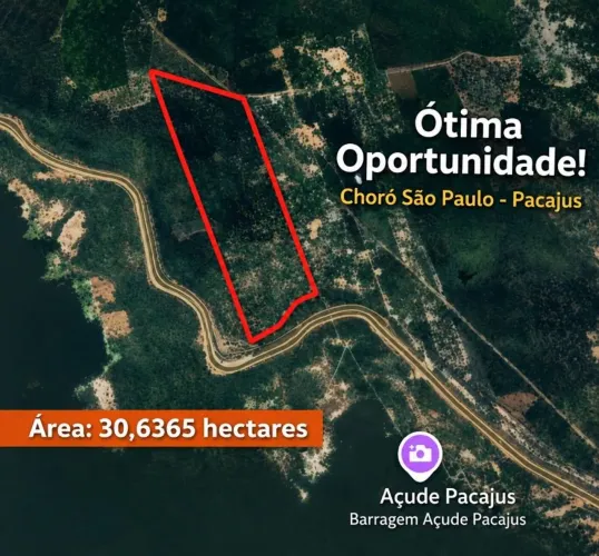 Terreno à venda, 323800 m² por R$ 1.600.000 - Choro São Paulo - Pacajus/Ceará