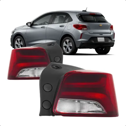 Lanterna Traseira Chevrolet Onix Hatch G3 2020 Ate 2026 Bicolor Vermelho
