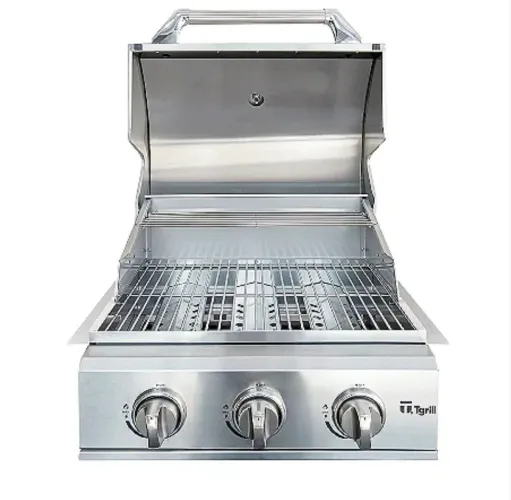 Churrasqueira a gás INOX 304 embutir ou bancada 3 queimadores TGRILL