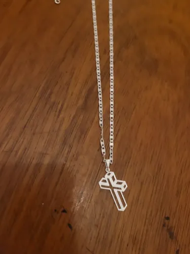 Vendo conjunto cordão com pingente e pulseira de prata 925